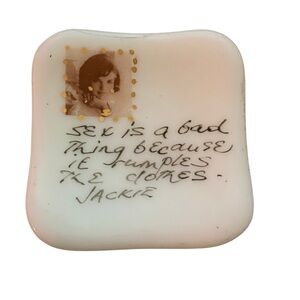 White Ceramic Trinket Dish with Quote
